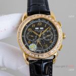 JH Swiss Replica Patek Philippe Perpetual Calendar Chronograph Watch 5270z Diamond Bezel